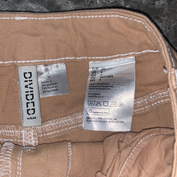 only worn once tan button fly h&m skirt - Picture 4 of 6